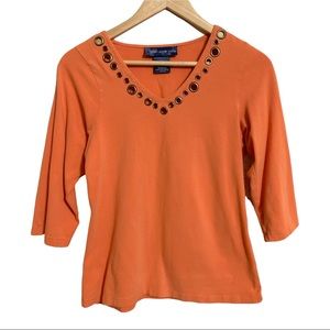 Susan Graver Quality Cotton Blouse XS